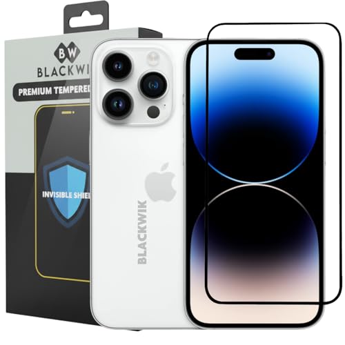 Image of Blackwik Tempered Glass Screen Protector for iPhone 14 Pro with Edge-To-Edge Protector Coverage | Easy Installation Kit (Black)