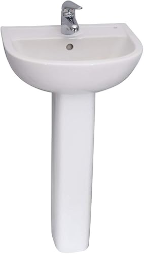 Lavabo de pedestal compacto 500 de un solo orificio