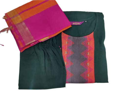 Kurta droite en coton GoSriKi finitions premium et textile doux ensemble trois pièces My Hit