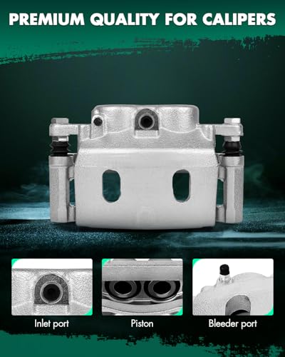 Image of SCITOO Front Left Brake Caliper With Bracket 18B4919 Compatible For Cadillac 2007-2008 For Chevrolet 2005-2008 For GMC 2005-2008
