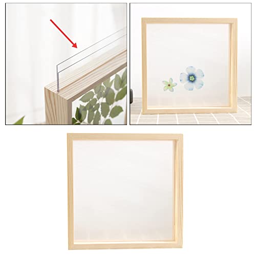 gazechimp 2 X Moldura de Madeira Transparente com Flores Secas para Decoração de Parede