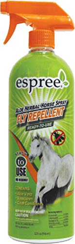Espree Aloe Herbal Horse Spray | Fly Repellent with Aloe, Sunscreen, and Coat Conditioners | Promotes a Healthy Coat and Protection from The Sun | 32 oz Concentrate