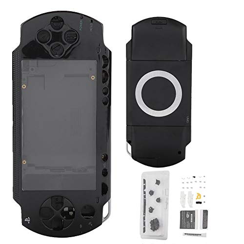 ASHATA Coque de Protection Complet Boîtier Housse de Remplacement Coque Antidérapante avec kit de Boutons pour Sony PSP 1000 Console de Jeu (Noir)