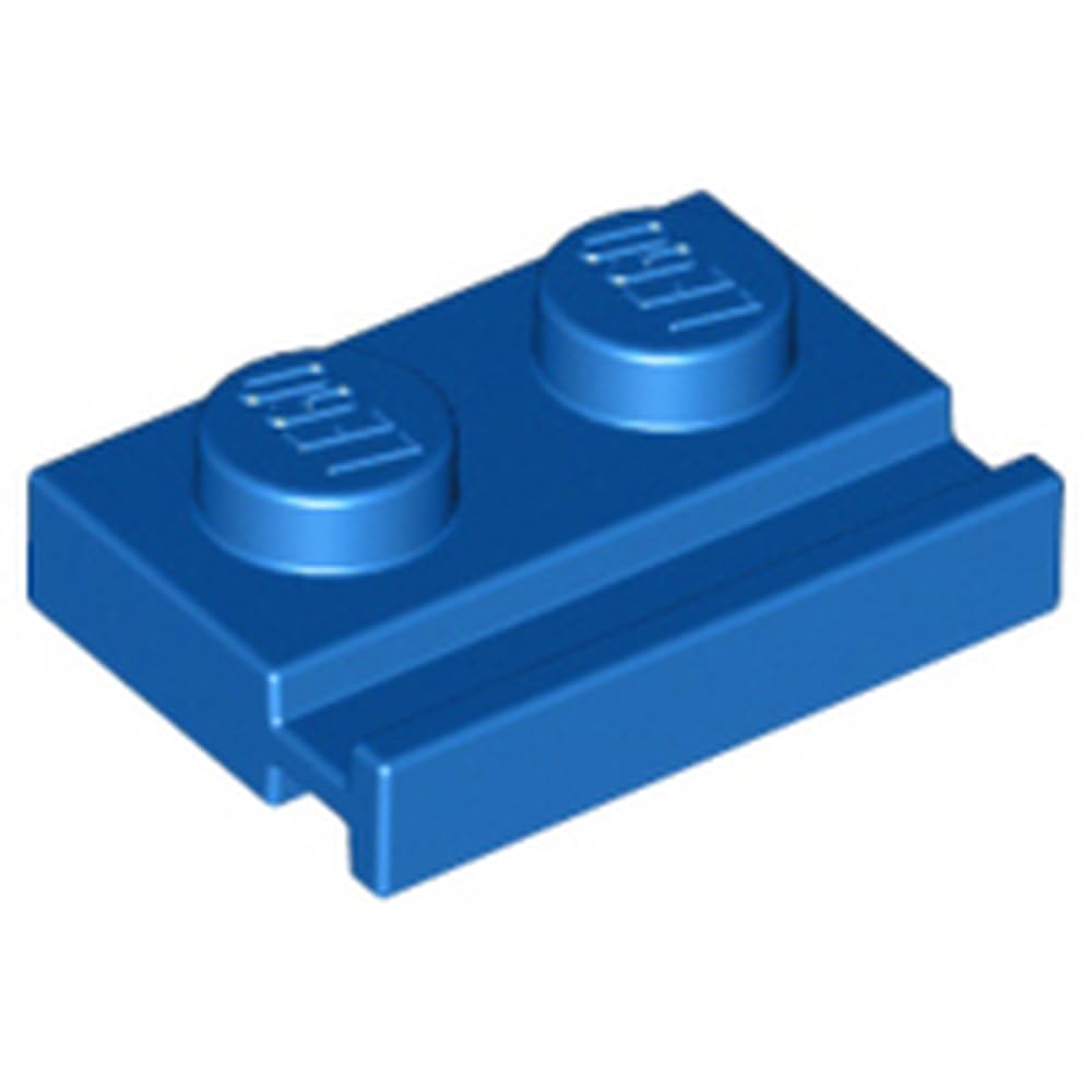 LEGO Plate, Modified 1 x 2 with Door Rail Part 32028, Part 32028, Choose Your Colour (Blue, 10, Bricks)