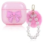 Mainrenka-Cute-Clear-Airpod-4-Case-Compatible-with-Pink-Kawaii-Bow-AirPods-4th-Generation-Case-Cover-for-Women-Girl