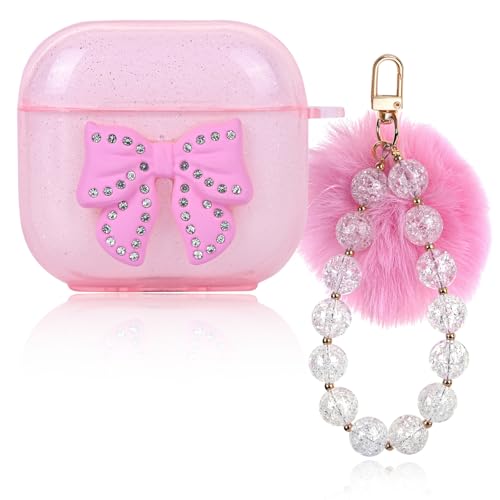 Mainrenka-Cute-Clear-Airpod-4-Case-Compatible-with-Pink-Kawaii-Bow-AirPods-4th-Generation-Case-Cover-for-Women-Girl