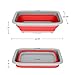Collapsible Cleaning Caddy - Portable Multi-use Wash Basin, Dish Tub, or Ice Bucket with 7.27L Capacity for Camping and Tailgating by Wakeman (Red)