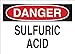 Brady 72587 Premium Fiberglass Chemical & Hazardous Materials Sign, 14" X 20", Legend "Sulfuric Acid"