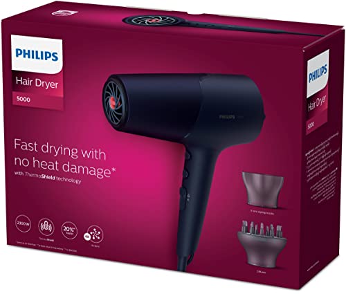 Philips Asciugacapelli Bhd510/03 Serie 5000 2300W Blu Navy - Bhd510/03, Blu Metallico - 6