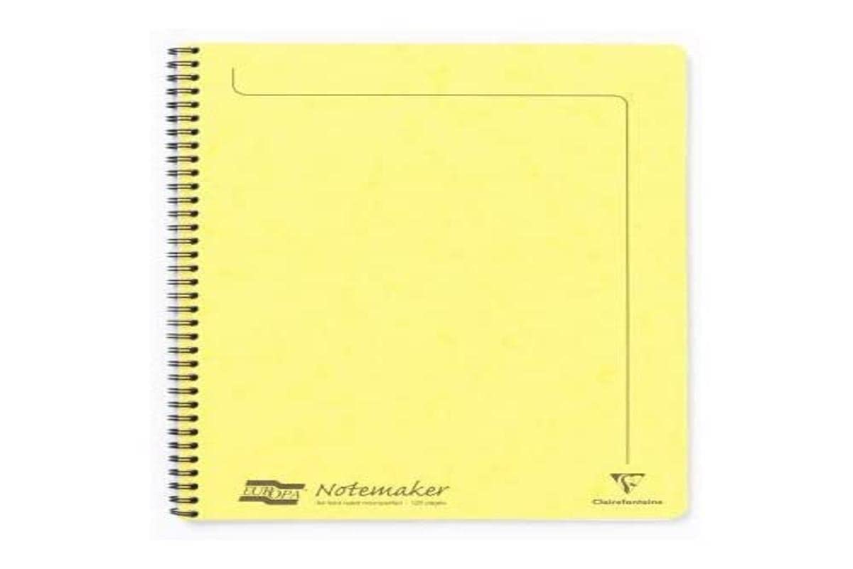 Clairefontaine 3094Z - Cuaderno de espiral para notemakers (21 x 29, 7 cm, 120 páginas desmontables con líneas, Papel blanco 90 g, Tapa para tarjeta cepillada