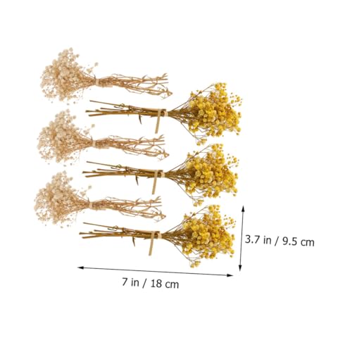 Bouquets mini florales naturales secos Luxshiny 6pcs miniatura 7