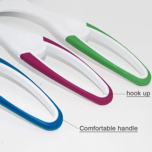 Image of 3 Pack Rubber Glass Shower Door Squeegee with 3 Shower Hooks, Multifunctional Squeegee Tool