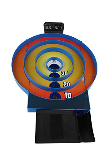 Sakar Skee Ball Game CB001 | Classic Outdoor Games for Adults & Family, Fun Ball Game for Parties, Colorful Carnival Design, Portable Party Game, Includes 2 Skeeballs