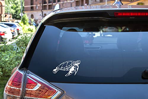 Image of WIRESTER 6 inch Clear Vinyl Decal Sticker Decoration for Car Window (Or Any Flat Surface) - Sea Turtle