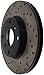 StopTech 128.40034R Sport Cross Drilled Brake Rotor (Front Right), 1 Pack