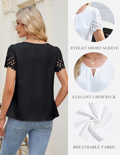 Blooming Jelly Womens Business Casual Tops Dressy Summer Blouses Cute Short Sleeve Shirts Trendy Work Outfits2