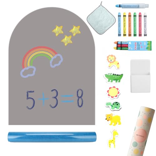 Magnettafel Für Kinder - Selbstklebende Wandtafel In Bogenform Mit Kreiden