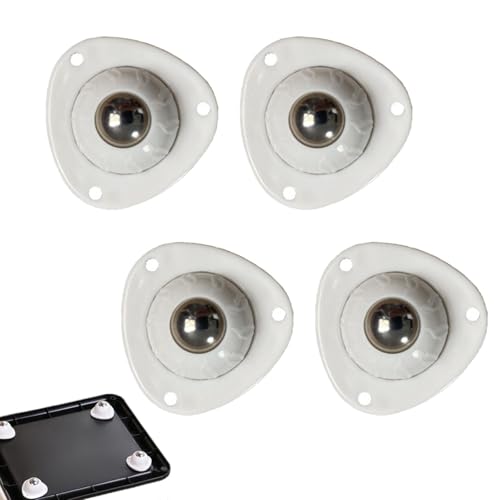 Ruedas adhesivas – Rueda Uniiversal de pasta de acero inoxidable | 4 ruedas adhesivas giratorias, ruedas para muebles domésticos con polea adhesiva para cajas de almacenamiento contenedores de