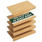 Fobyni Solid Pine Wire Shelf Covers, 12' D x 24' L, Tool-Free Pantry Rack