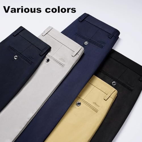 Silamone Timeless Stretch Pants, Lightweight Calormas Mens Pants, Men's High Stretch Straight Fit Trousers2