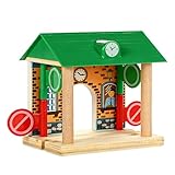 Creative Wooden Track Barrier Station Accessory for Kid-s Building Fun and Easy Tool Free Assembly