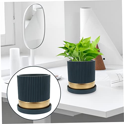 Pot de pépinière rond ciment de qualité supérieure avec soucoupe