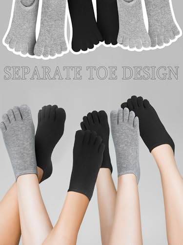 Image of Bencailor Women Toe Socks Cotton No Show Sock