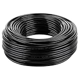 LDXDRU 50 Meter Micro Irrigation Tube, Black Drip Irrigation Line, Watering Tubing Hose Black Supply Pipe for Garden Irrigation System - I.D 4mm/ O.D 6mm