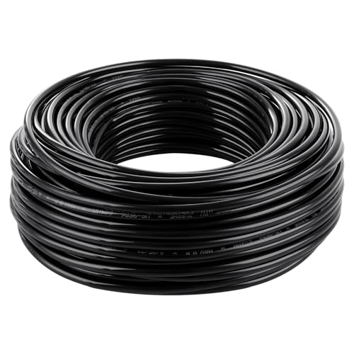LDXDRU 50 Meter Micro Irrigation Tube, Black Drip Irrigation Line, Watering Tubing Hose Black Supply Pipe for Garden Irrigation System - I.D 4mm/ O.D 6mm