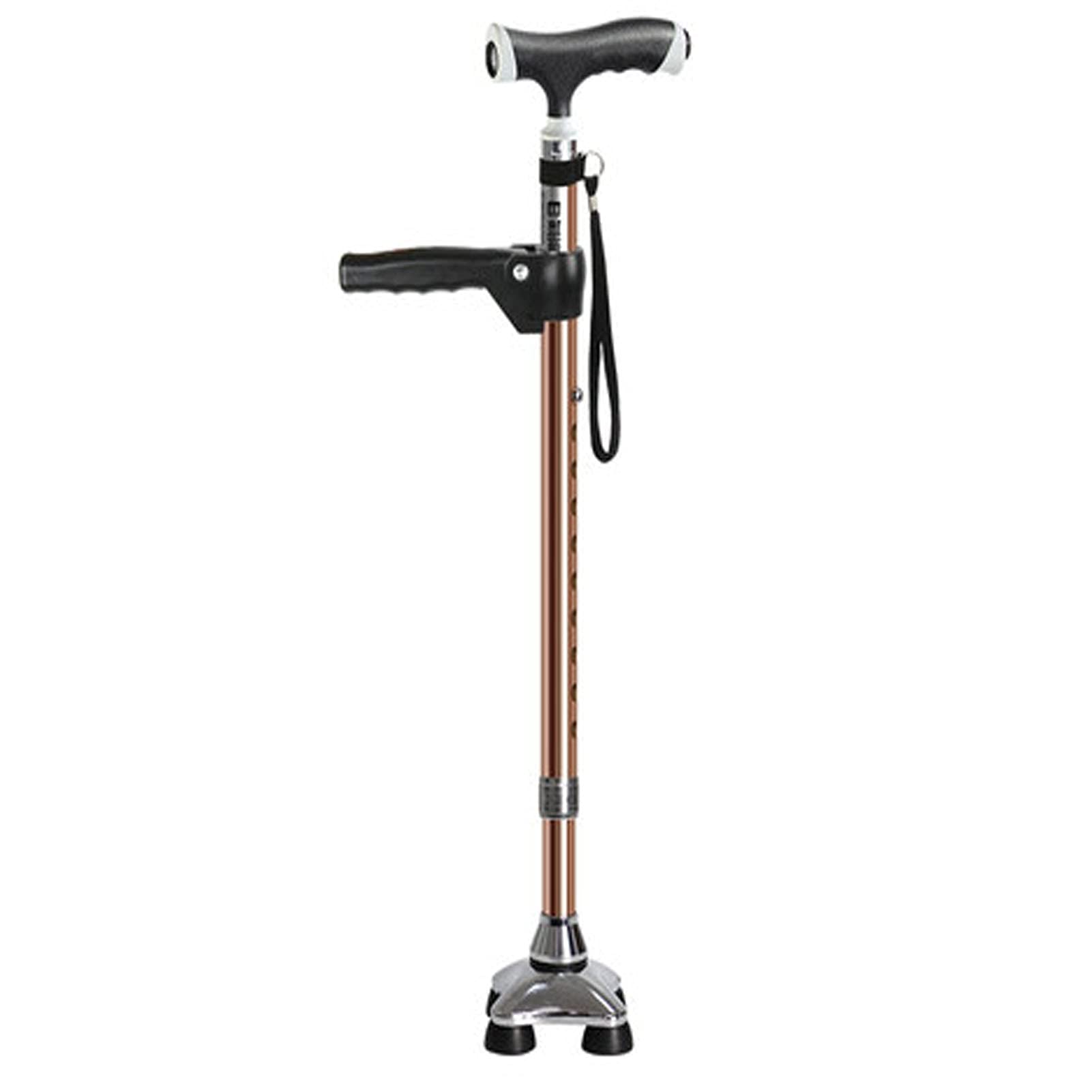 Bastón de Paseo Bastones para Mayores Bastón para caminar para hombres y mujeres, ajustable altura con luz LED, bastones para caminar, mango ergonómico muñequera, para hombres, mujeres, artritis, pers