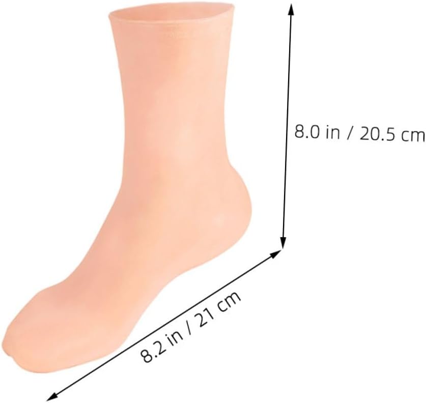 GANAZONO Moisturizing Foot Socks 1 Pair Size L for Dry Cracked Feet with Honeycomb Cushioning Gel for Women