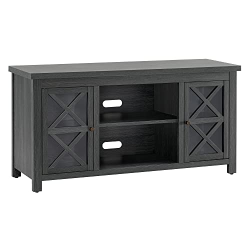 Image of Henn&Hart Rectangular TV Stand for TV's up to 55 inch in Charcoal Gray, TV Stands for the Living Room