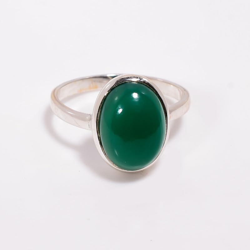 Bague mariage onyx vert argent 925 cadeau idéal de fiançailles mixte