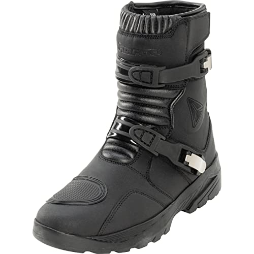 Pharao Robson WP - Botas cortas de moto para mujer, transpirables, resistentes al agua, Negro , 38 EU