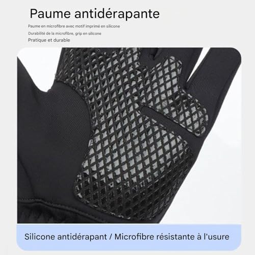 Qukoielly Gants Chauffants pour Femmes | Rechargeable Polaire Écran Tactile Antidérapant - Gants de Ski Thermiques pour Temps Froid - Ski Snowboard Sports d'hiver Cyclisme Pêche Randonnée Chasse – vue 4