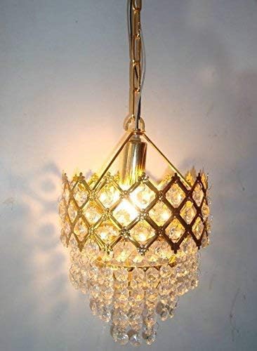 Mahaur Beautiful Imported Crystal Chandelier Jhoomer Ceiling Hanging Lamp for Hall, Bedroom, Living Room, Highly Durable Aesthetic Luxury Home & Wall Decor_160mm-image-19