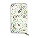 Produktbild JHGFG Square Bunte geometrische Stil Ton Dekor echte Leder Geldbörse Lange Damen Geldbörse Handtasche Multi Kartenhalter Organizer für Frauen angepasst