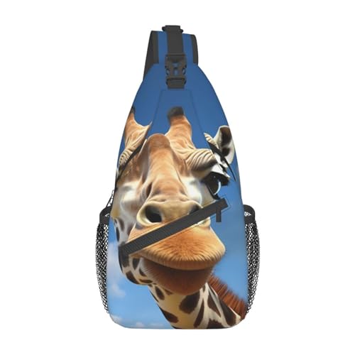 Sac à dos de voyage léger et compact avec motif girafe drôle