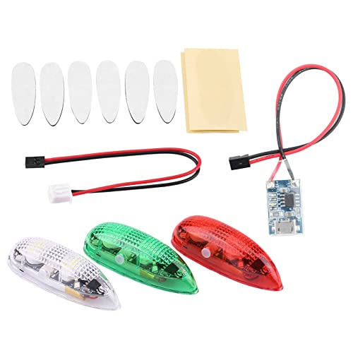 Kit LED drone de 3 lampes flash sans fil vert blanc rouge pour helico RC - 7