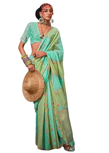 Sari Rangkaat 11813 fini les drapés qui glissent grâce au lourd pallu