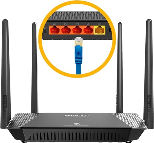 Totolink X2000R, Router WiFi 6 AX1500, Dual Band, hasta 1501Mbps, Puertos Gigabit WAN y LAN, MU-MIMO, Band Steering, Beamforming, Router Inalámbrico 5X RJ45 1000Mb/s, EasyMesh