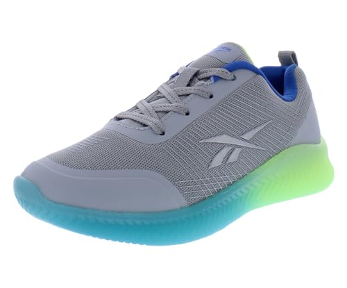 Reebok Fire PS Boys Shoes Size 3, Color: Grey/Multicolor