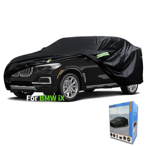 Image of Custom-Fit for BMW Car Cover, Automobiles All Weather Waterproof, Car Cover All Weather Snowproof UV Protection Windproof Outdoor Full car Cover (for BMW iX)