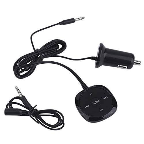 Emily Wireless Car Kit Receiver Handsfree Call 3.5mm Aux Audio Music Sound black