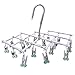Produktbild Qinglele Drip Kleiderbügel,Edelstahl Trocknen Rack,Sockenaufhänger,Unterwäsche trockner,18 Wäscheklammern für Shorts wäsche,Faltbar,Winddicht,Sammle schnell Kleidung,grün
