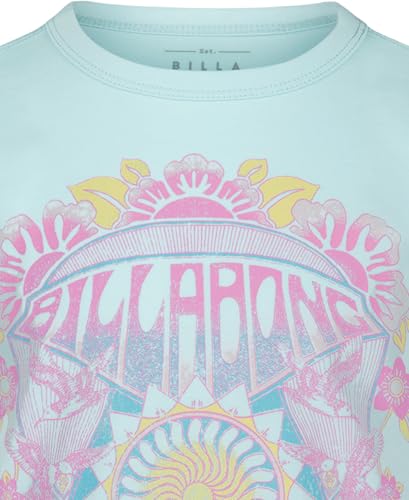 Image of Billabong Girls' Premium Short Sleeve Logo Graphic Tee, Crew Neck T-Shirt, Soft & Comfortable