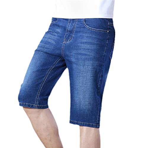 Bermuda en coton extensible Kelsiop fin et léger longueur genou