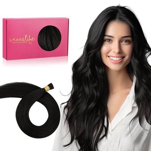 Wennalife WENNALIFE I Tip Hair Extensions Human Hair, 50g 100s 16 Inch Natural Black Remy Itip Human Hair Extensions Invisible Itips Straight I Tips Fusion Extensions Real Human Hair sold by Wennalife - Amazon Seller - HK