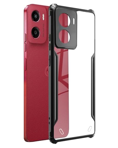 Image of Spazy Case Moto G05 Back Cover | Transparent Crystal Clear Hard PC Back Case with TPU Bumper, Drop Protection Case Cover for Moto G05