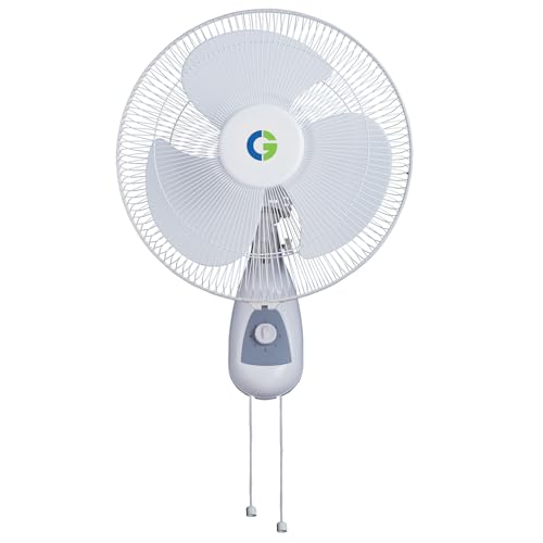 CG VHEG Wall Fan 400mm | High Speed | Wider angle oscillation | 3 Speed setting | 100% copper motor | Rustproof blades | Elegant design | 2 Year Product Warranty | Cloud White